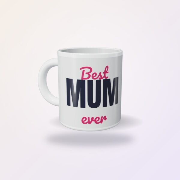 Personalised 11oz mug with a Best Mum design
