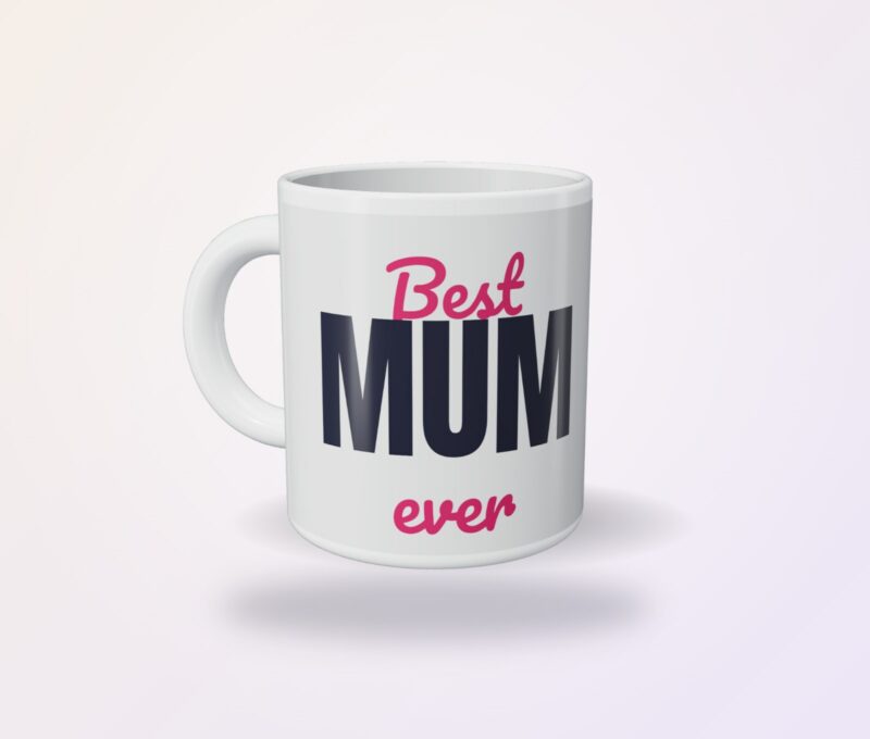Personalised 11oz mug with a Best Mum design